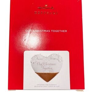 Hallmark Keepsake Our Christmas Together 2021 Porcelain Heart Ornament New